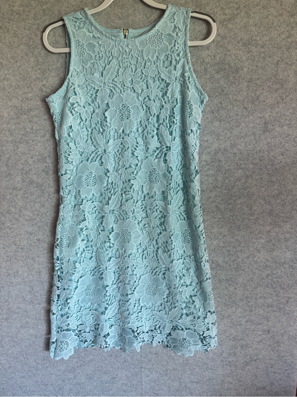 CB Established 1962 Light Blue/Mint Lace Sheath Sleeveless Size 6 Dress